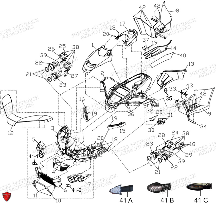 Carrosserie Avant HYTRACK Pièces Quad HY570IS EPS
