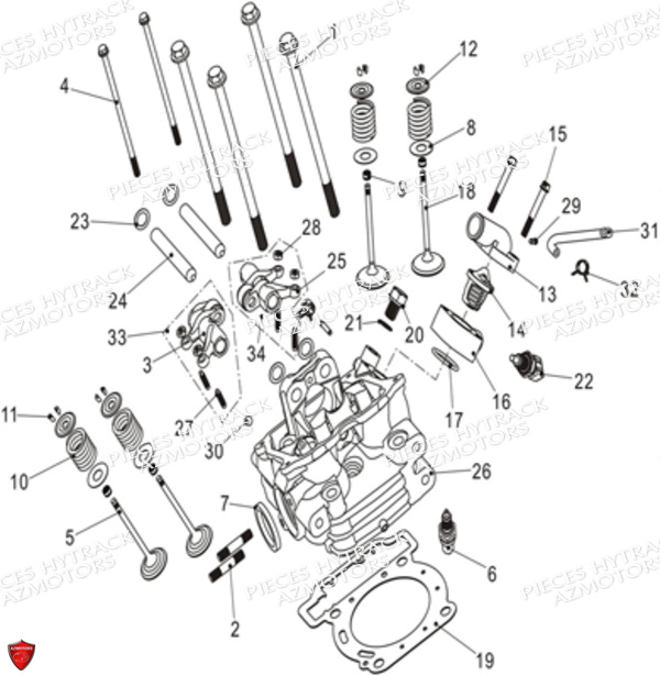 Culasse HYTRACK Pièces Quad HY570IS EPS