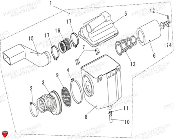 Filtre A Air HYTRACK Pièces Quad HY570IS EPS