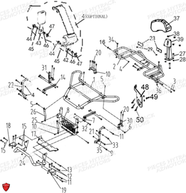 Pare Chocs Et Porte Bagages HYTRACK Pièces Quad HY570IS EPS