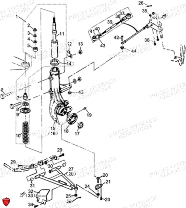 Suspensions Avant HYTRACK Pièces Quad HY570IS EPS