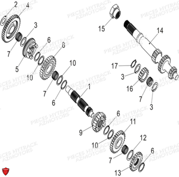 Transmission 1 HYTRACK Pièces Quad HY570IS EPS
