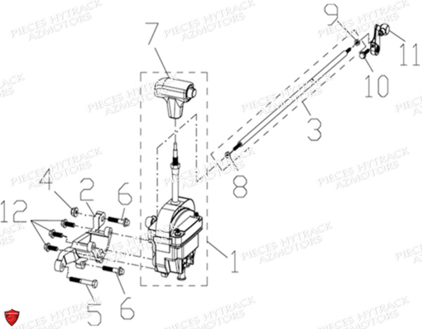Tringlerie De Vitesses HYTRACK Pièces Quad HY570IS EPS