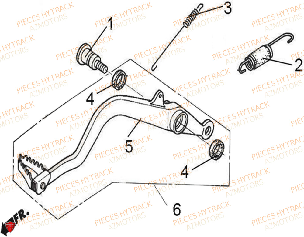 Pedale De Frein HYTRACK Pièces Quad HY570X 2025