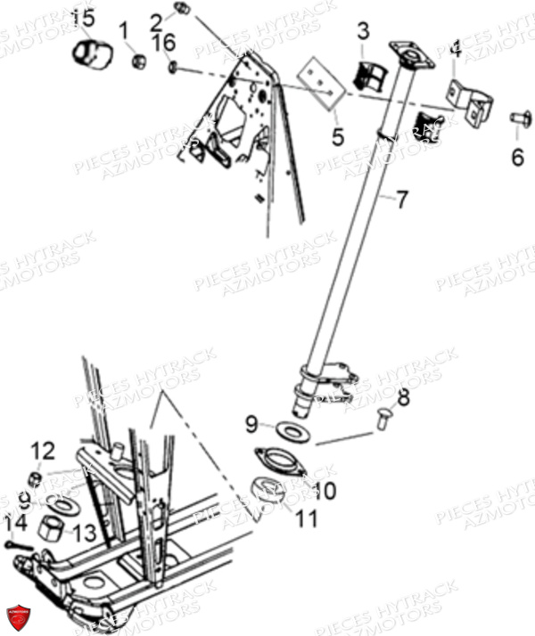 COLONNE_DE_DIRECTION HYTRACK Pièces Quad HY570X