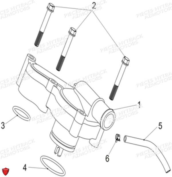 Ensemble Pompe A Eau HYTRACK Pièces Quad HY570X