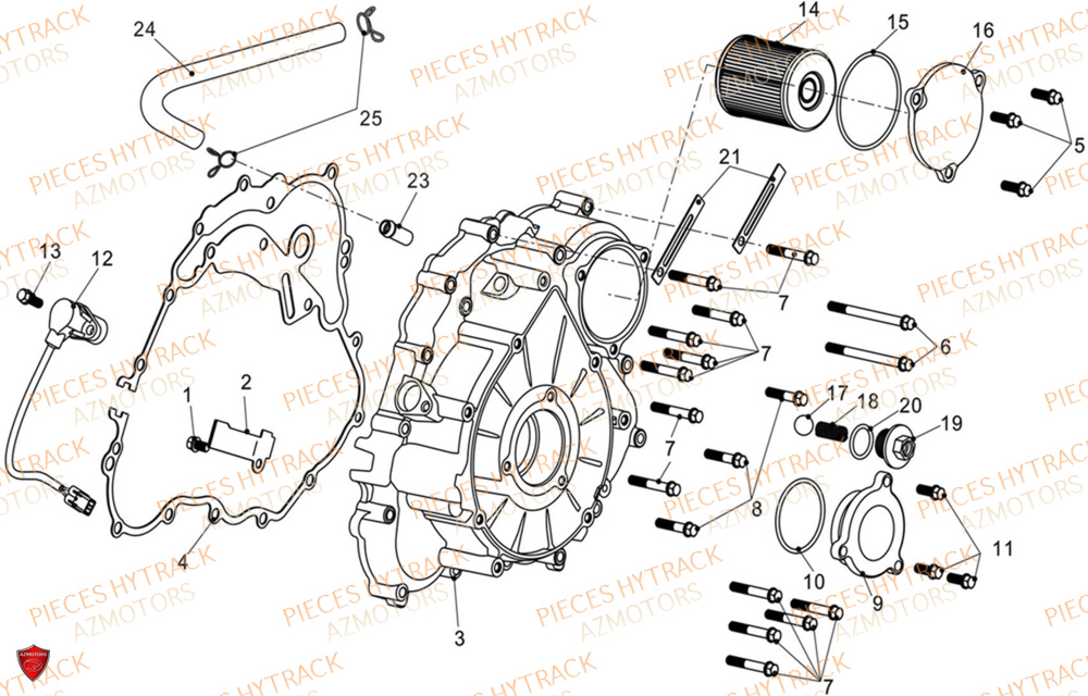 Cache Carter Gauche HYTRACK Pièces Quad HY570 X EPS 2025