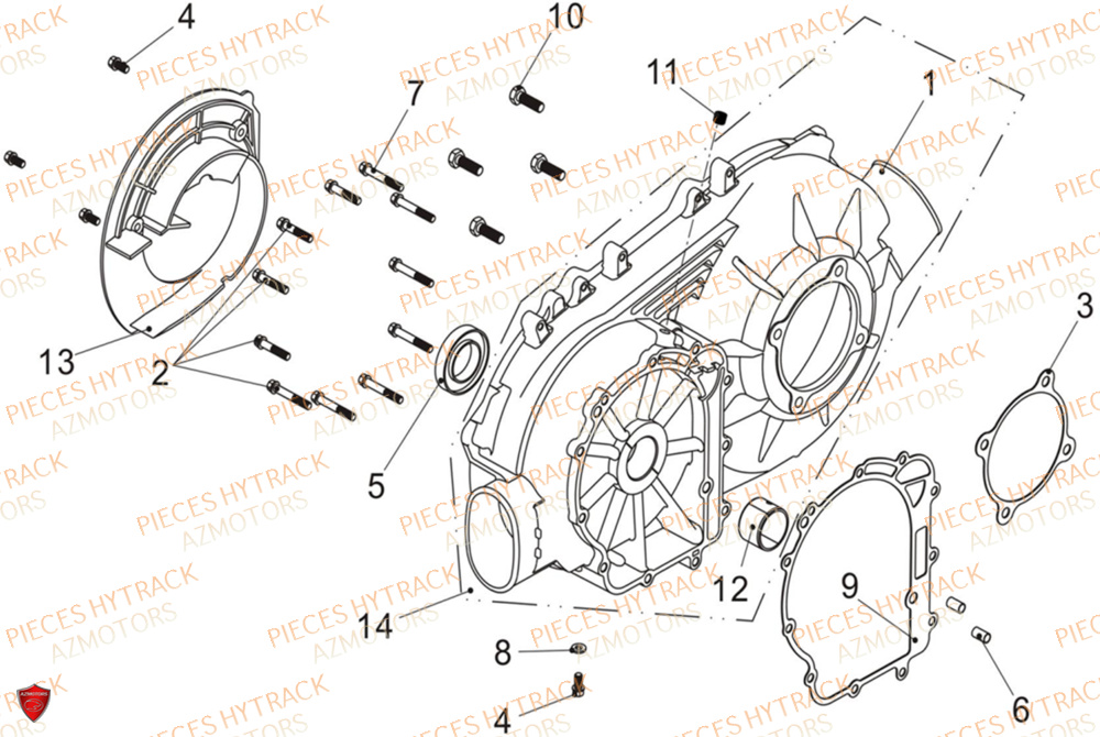Carter Variateur HYTRACK Pièces Quad HY570 X EPS 2025
