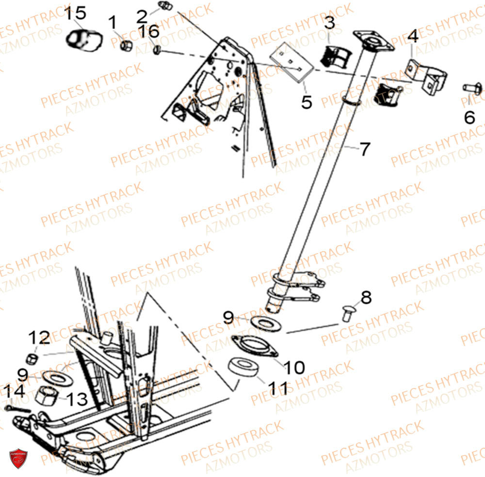 Colonne De Direction HYTRACK Pièces Quad HY570 X EPS 2025