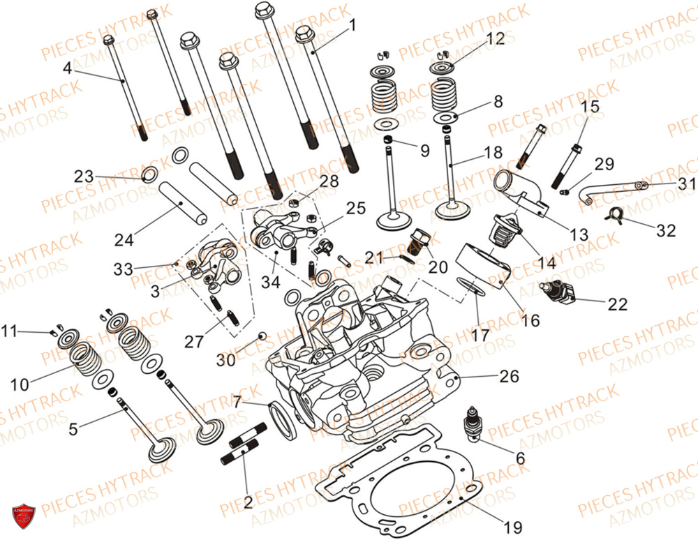 Culasse HYTRACK Pièces Quad HY570 X EPS 2025