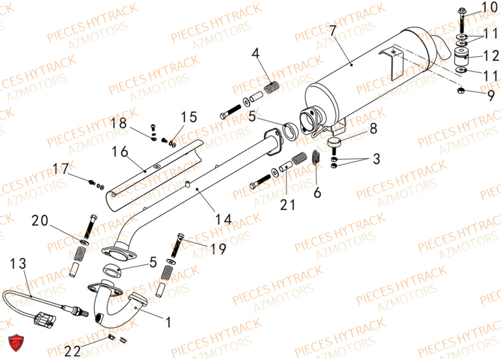 Echappement HYTRACK Pièces Quad HY570 X EPS 2025