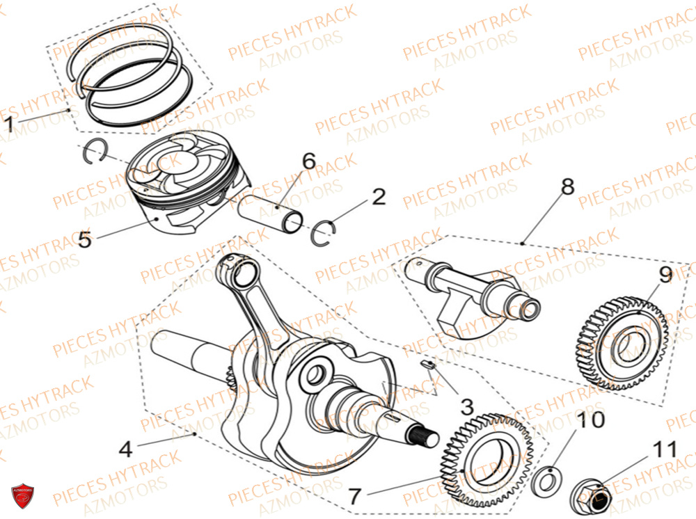 Embiellage HYTRACK Pièces Quad HY570 X EPS 2025