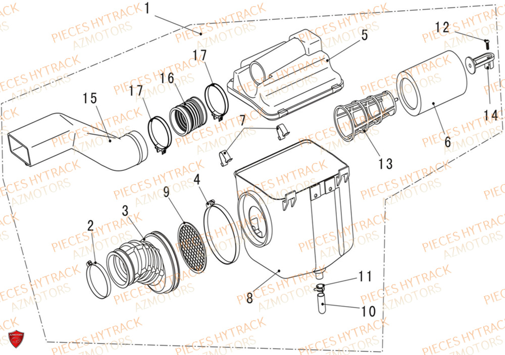 Filtre A Air Modele 1 HYTRACK Pièces Quad HY570 X EPS 2025