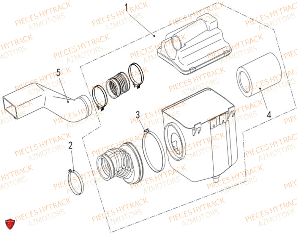 Filtre A Air Modele 2 HYTRACK Pièces Quad HY570 X EPS 2025