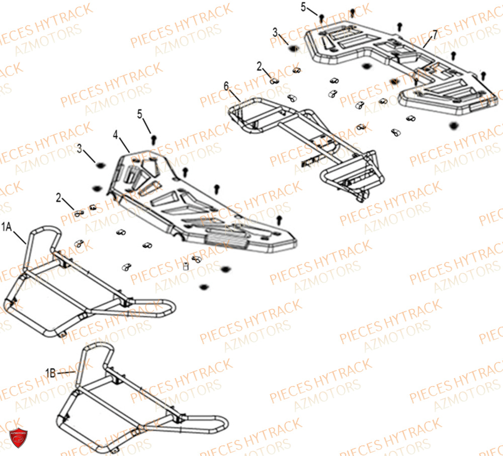 Porte Bagages Plastique Option HYTRACK Pièces Quad HY570 X EPS 2025