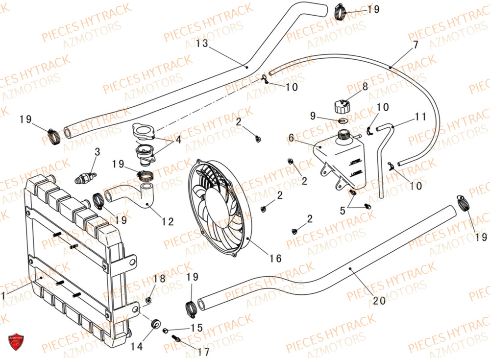 Refroidissement HYTRACK Pièces Quad HY570 X EPS 2025