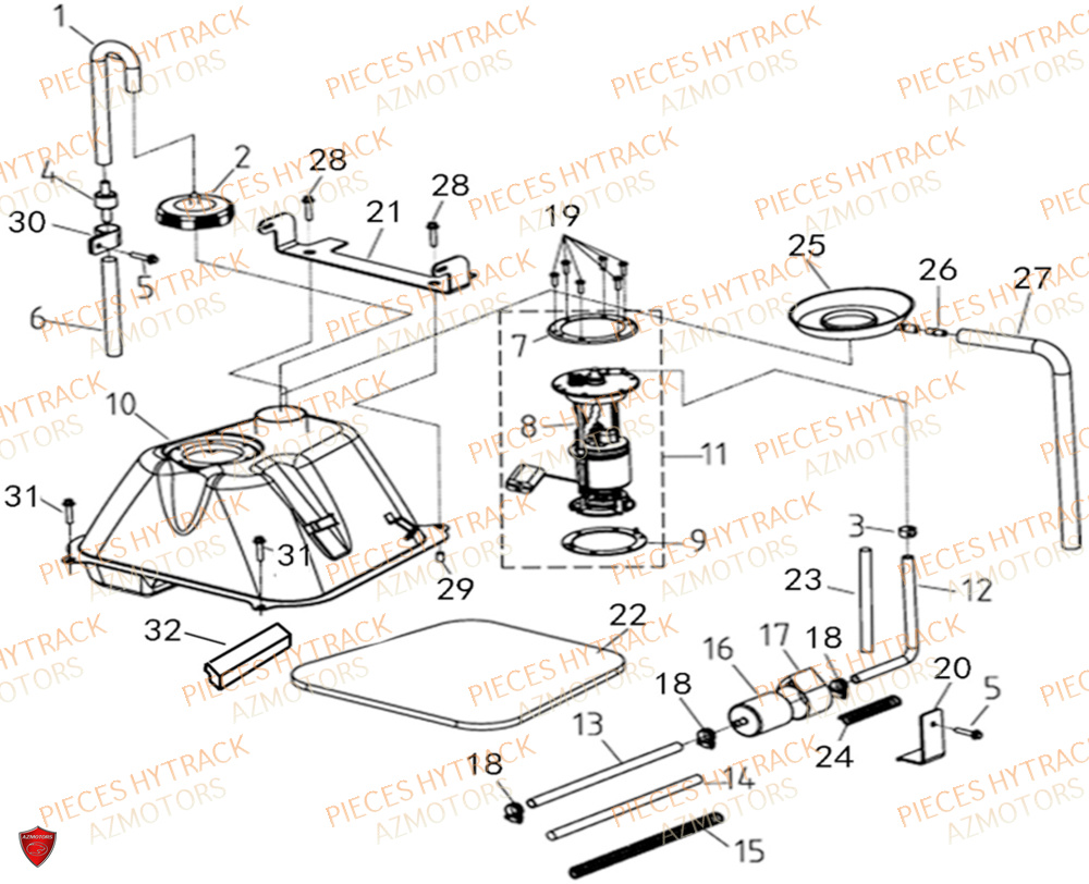 Reservoir HYTRACK Pièces Quad HY570 X EPS 2025