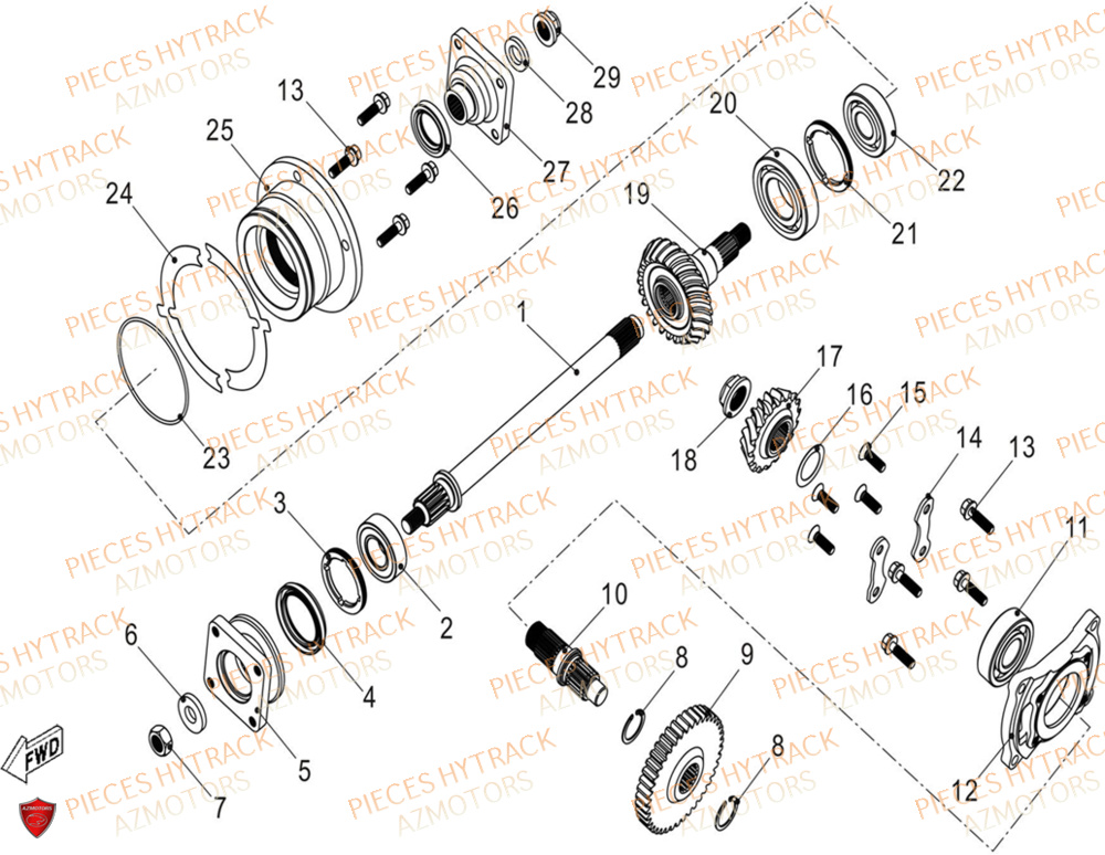 Transmission Ii HYTRACK Pièces Quad HY570 X EPS 2025
