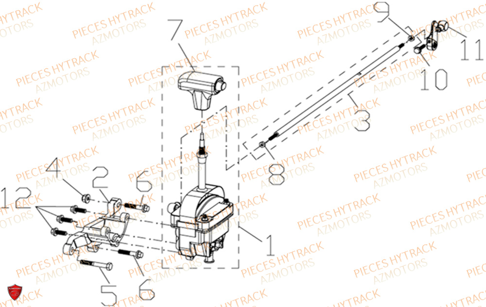 Tringlerie De Vitesses HYTRACK Pièces Quad HY570 X EPS 2025