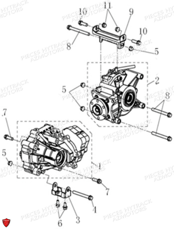 PONTS AVANT ET ARRIERE HYTRACK HY570X