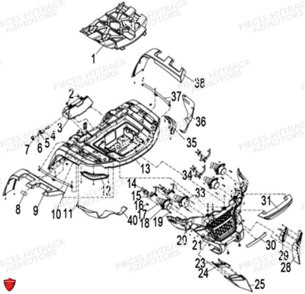 CARROSSERIE_AVANT HYTRACK Pièces Quad HY570 STL EPS