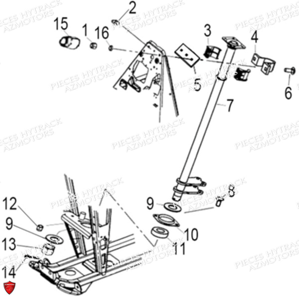 COLONNE_DE_DIRECTION HYTRACK Pièces Quad HY570 STL EPS