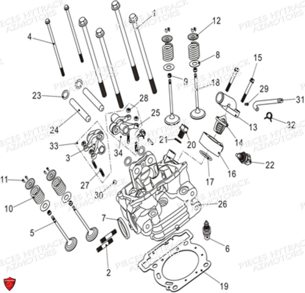 Culasse HYTRACK Pièces Quad HY570 STL EPS