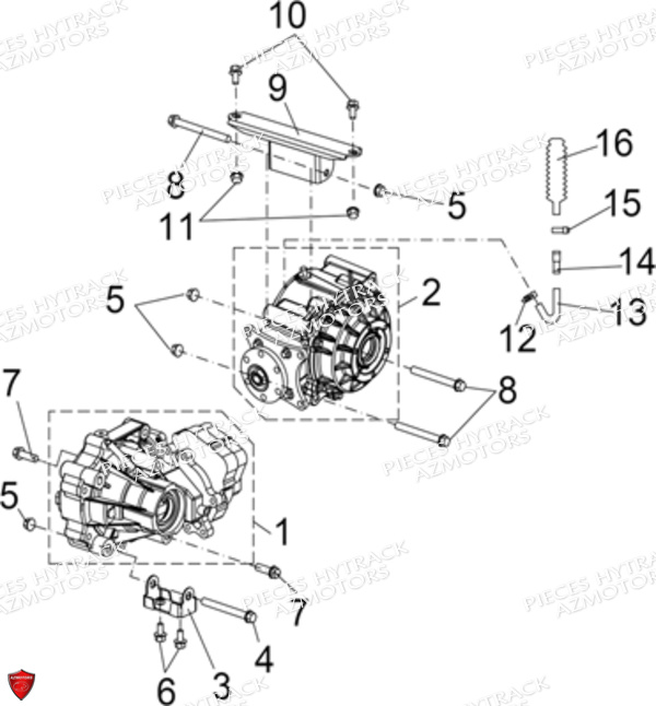 Ponts Avant Et Arriere HYTRACK Pièces Quad HY570 STL EPS