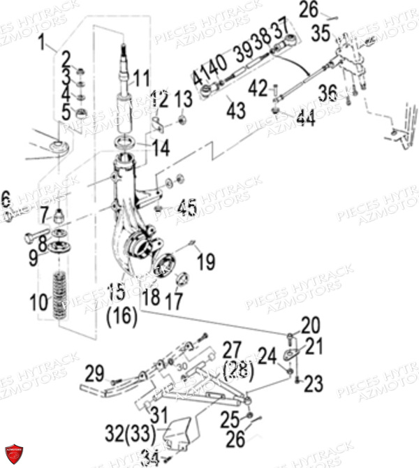 Suspensions Avant HYTRACK Pièces Quad HY570 STL EPS