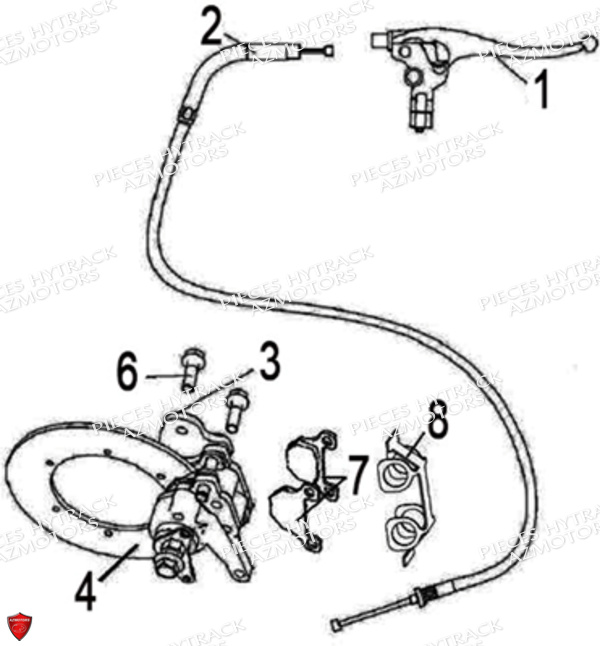 Systeme De Freinage Du Frein De Parc A Cable HYTRACK Pièces Quad HY570 STL EPS