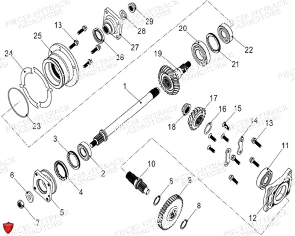 Transmission 2 HYTRACK Pièces Quad HY570 STL EPS