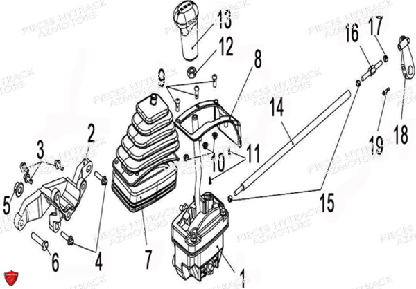 Tringlerie De Vitesses HYTRACK Pièces Quad HY570 STL EPS