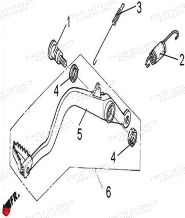Pedale De Frein HYTRACK Pièces Quad HY570 X EPS