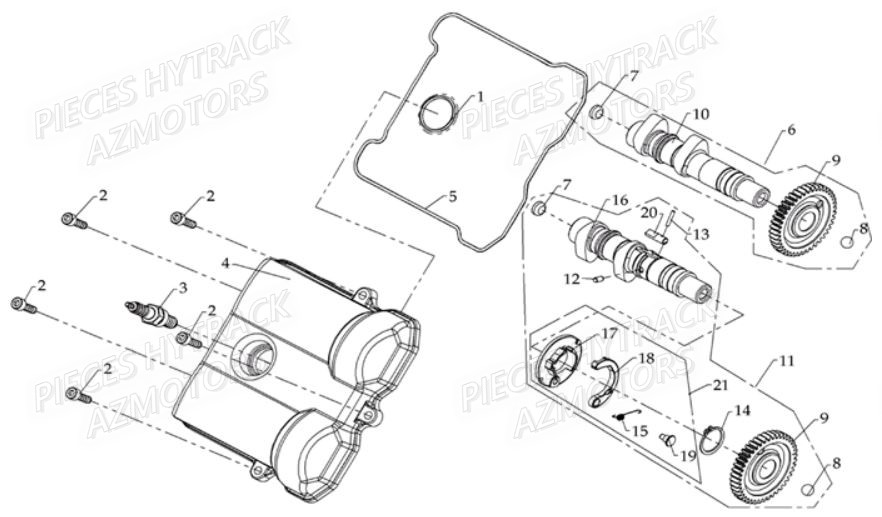 Arbre A Cames HYTRACK Pièces Quad HY590 4x4