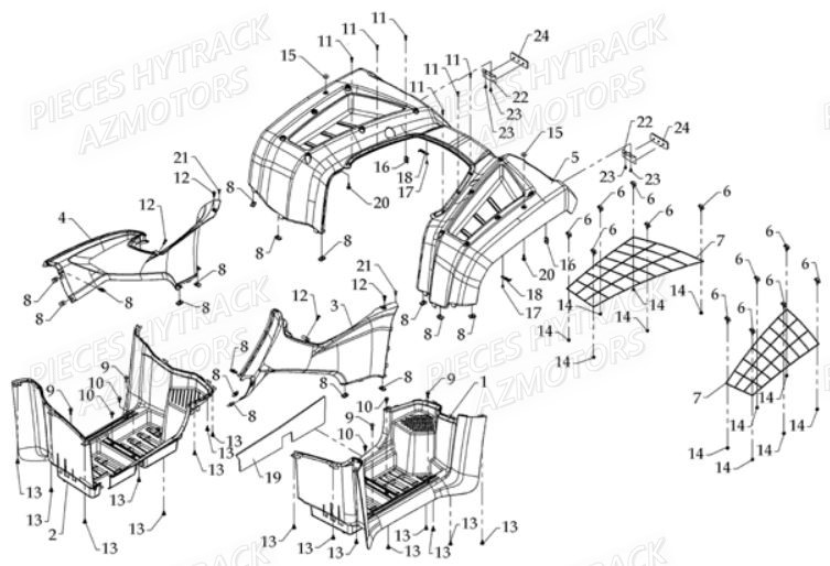 CARROSSERIE ARRIERE HYTRACK HY590