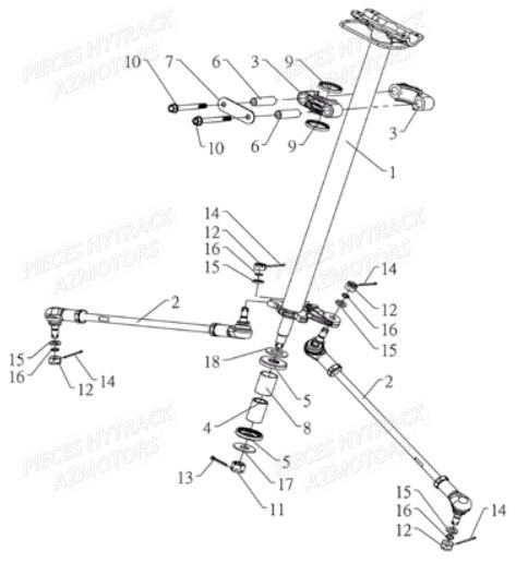 Direction HYTRACK Pièces Quad HY590 4x4