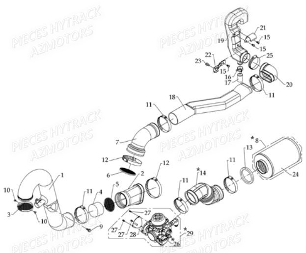 Filtre A Air HYTRACK Pièces Quad HY590 4x4
