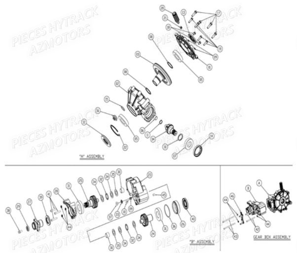 Pont Arriere HYTRACK Pièces Quad HY590 4x4