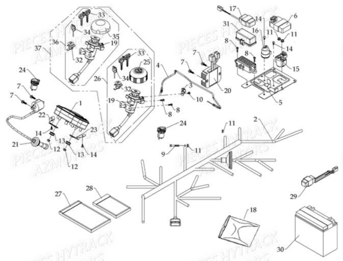 Systeme Electrique HYTRACK Pièces Quad HY590 4x4