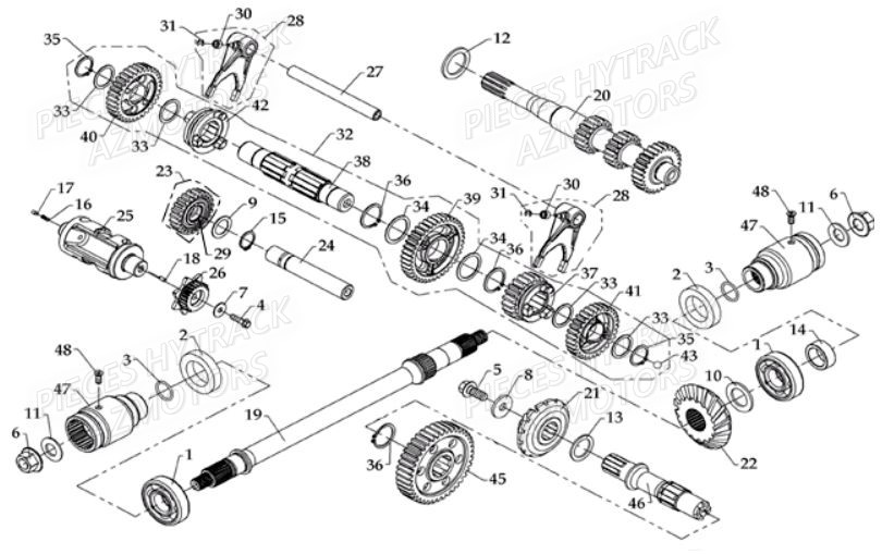 Transmission HYTRACK Pièces Quad HY590 4x4