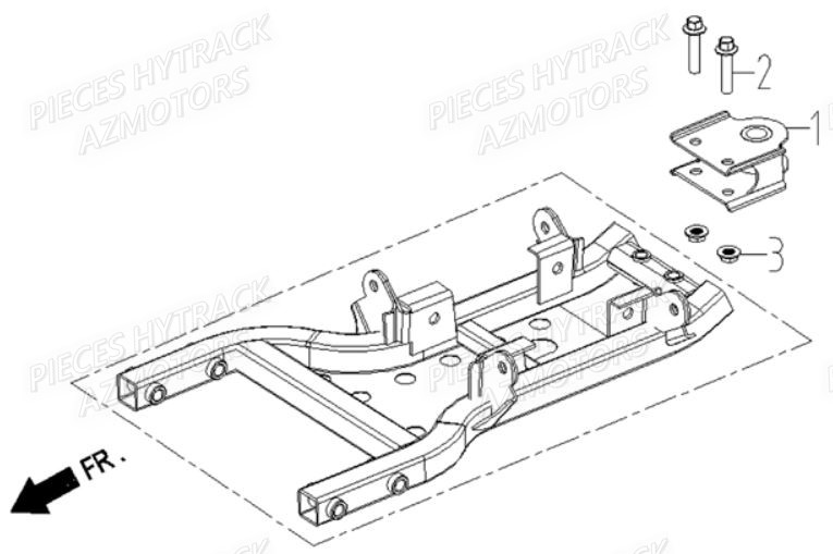 Attelage HYTRACK Pièces Quad HY600 4x4 EFI-HY600Premium