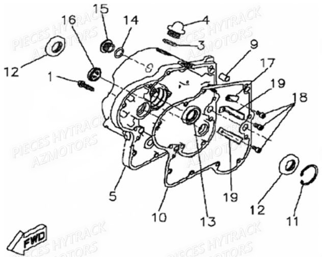 CARTER MOTEUR DROIT HYTRACK HY600