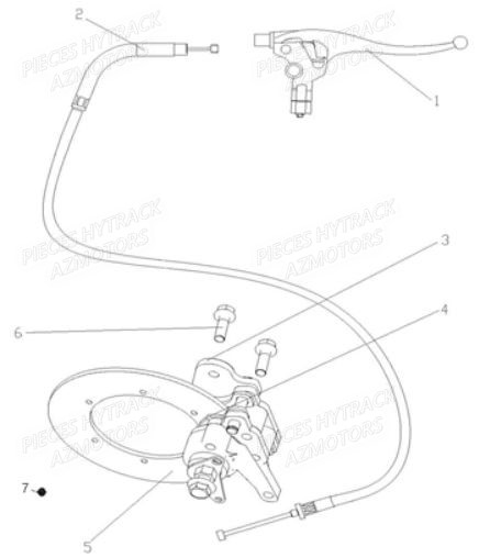 Frein De Parc HYTRACK Pièces Quad HY600 4x4 EFI-HY600Premium
