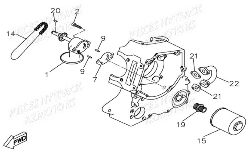 Pompe A Huile HYTRACK Pièces Quad HY600 4x4 EFI-HY600Premium