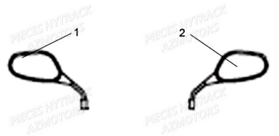 Retroviseurs HYTRACK Pièces Quad HY600 4x4 EFI-HY600Premium