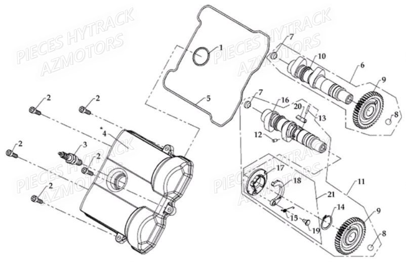 Arbre A Cames HYTRACK Pièces Quad HY610 4x4