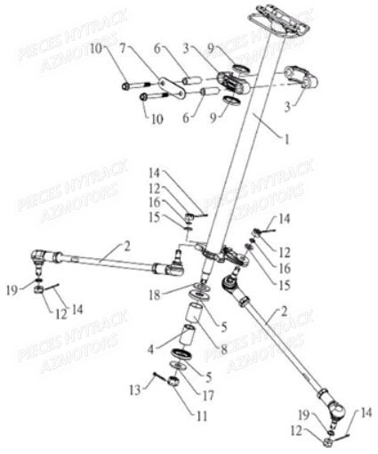 Direction HYTRACK Pièces Quad HY610 4x4