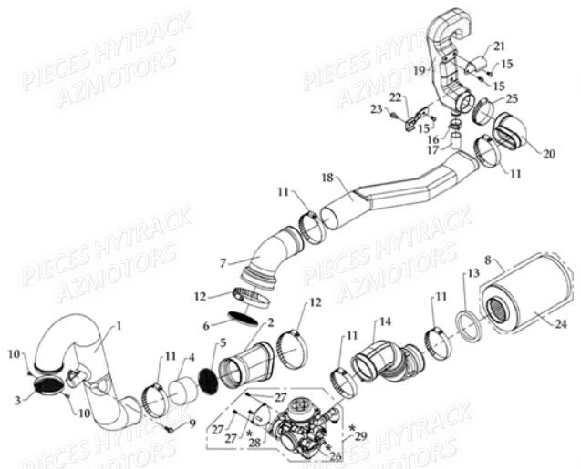 Filtre A Air HYTRACK Pièces Quad HY610 4x4