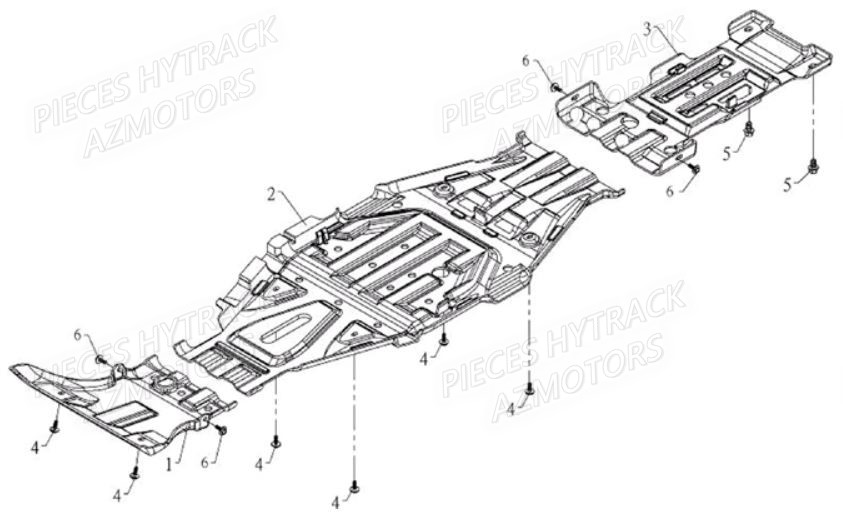 Plaques De Protection HYTRACK Pièces Quad HY610 4x4