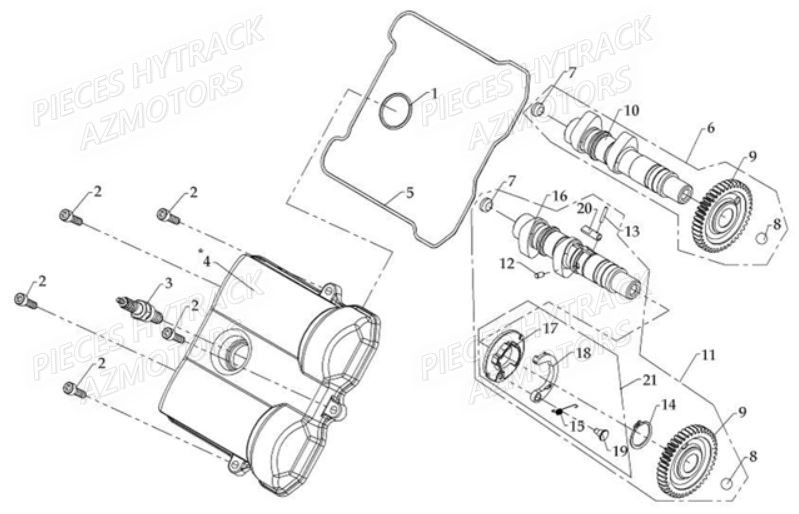 Arbre A Cames HYTRACK Pièces Quad HY610S 4x4